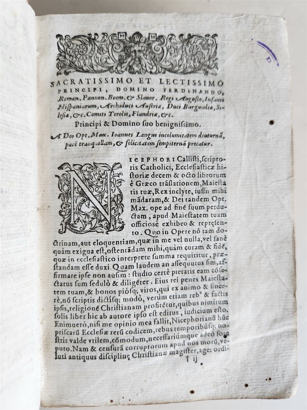 1566 ECCESIASTICAL HISTORY by CALLISTUS antique 16th CENTURY period binding
