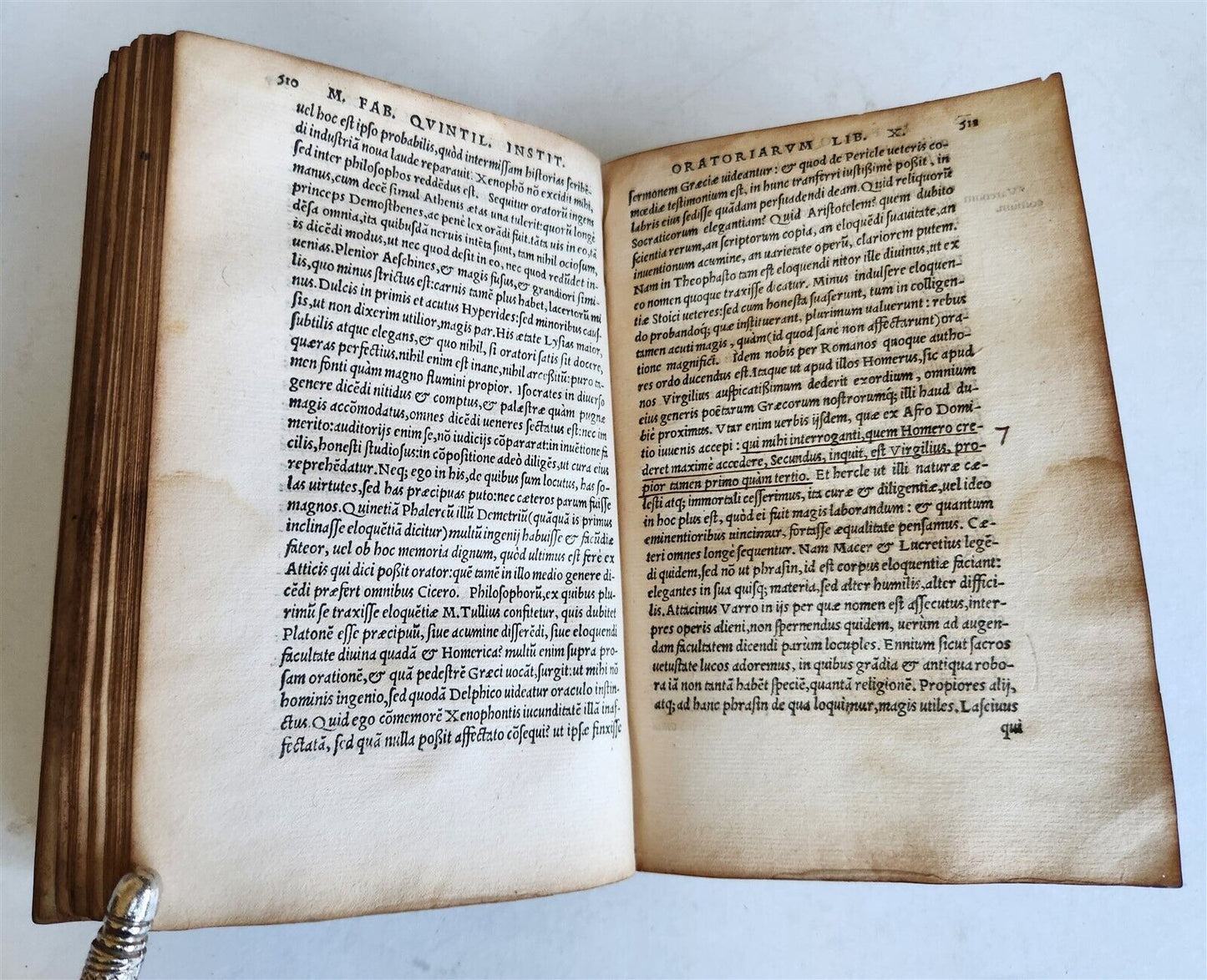 1549 M. Fabii Quintiliani Institutionum oratoriarum antique 16th CENTURY