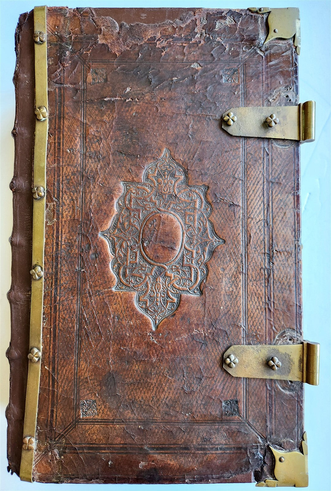 1702 BIBLE in DUTCH MASSIVE FOLIO antique ILLUSTRATED w/6 MAPS incl. WORLD'S MAP