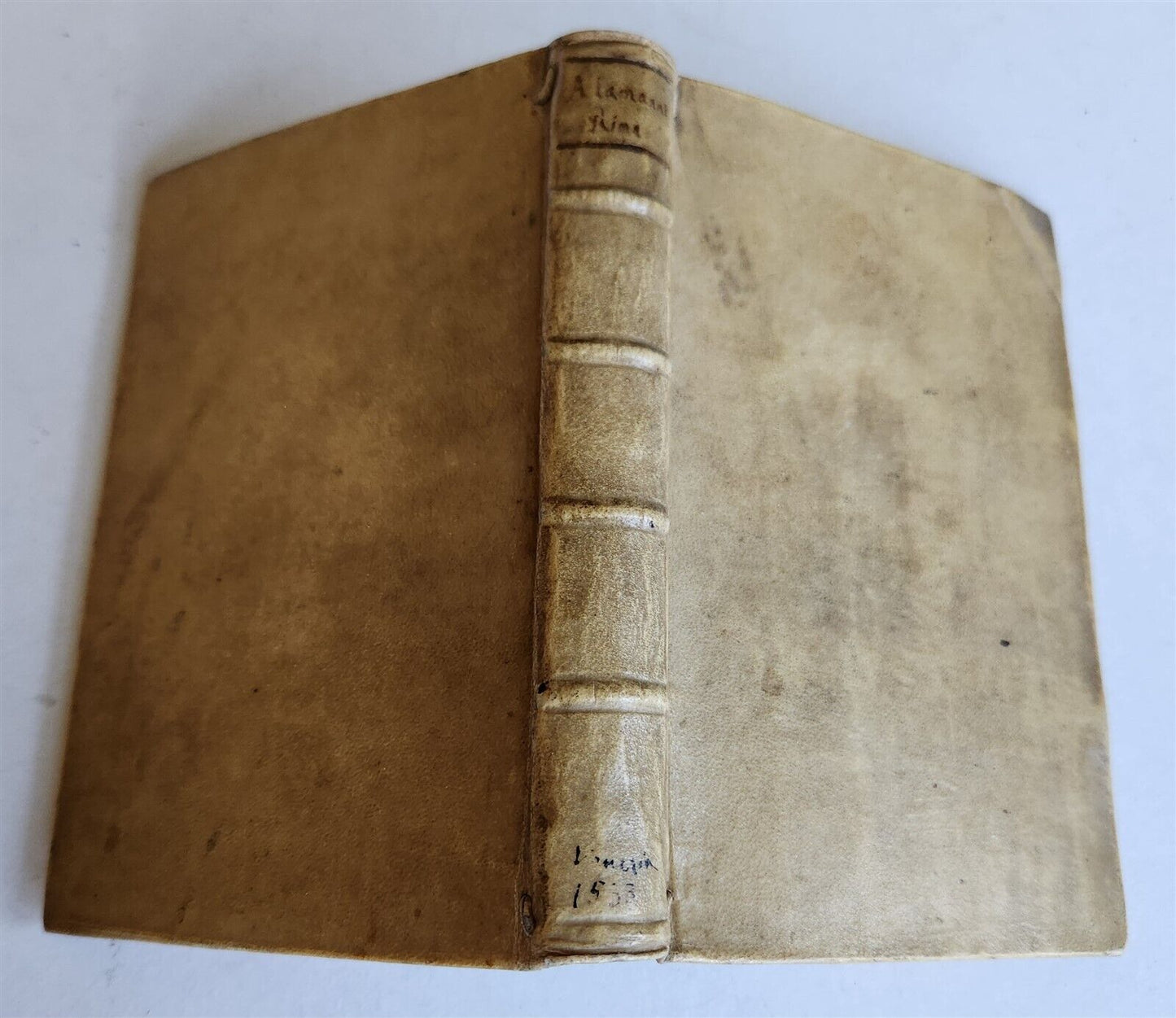 1533 POST-INCUNABULA OPERE TOSCANE DI LUIGI ALAMANNI antique VELLUM BOUND POETRY