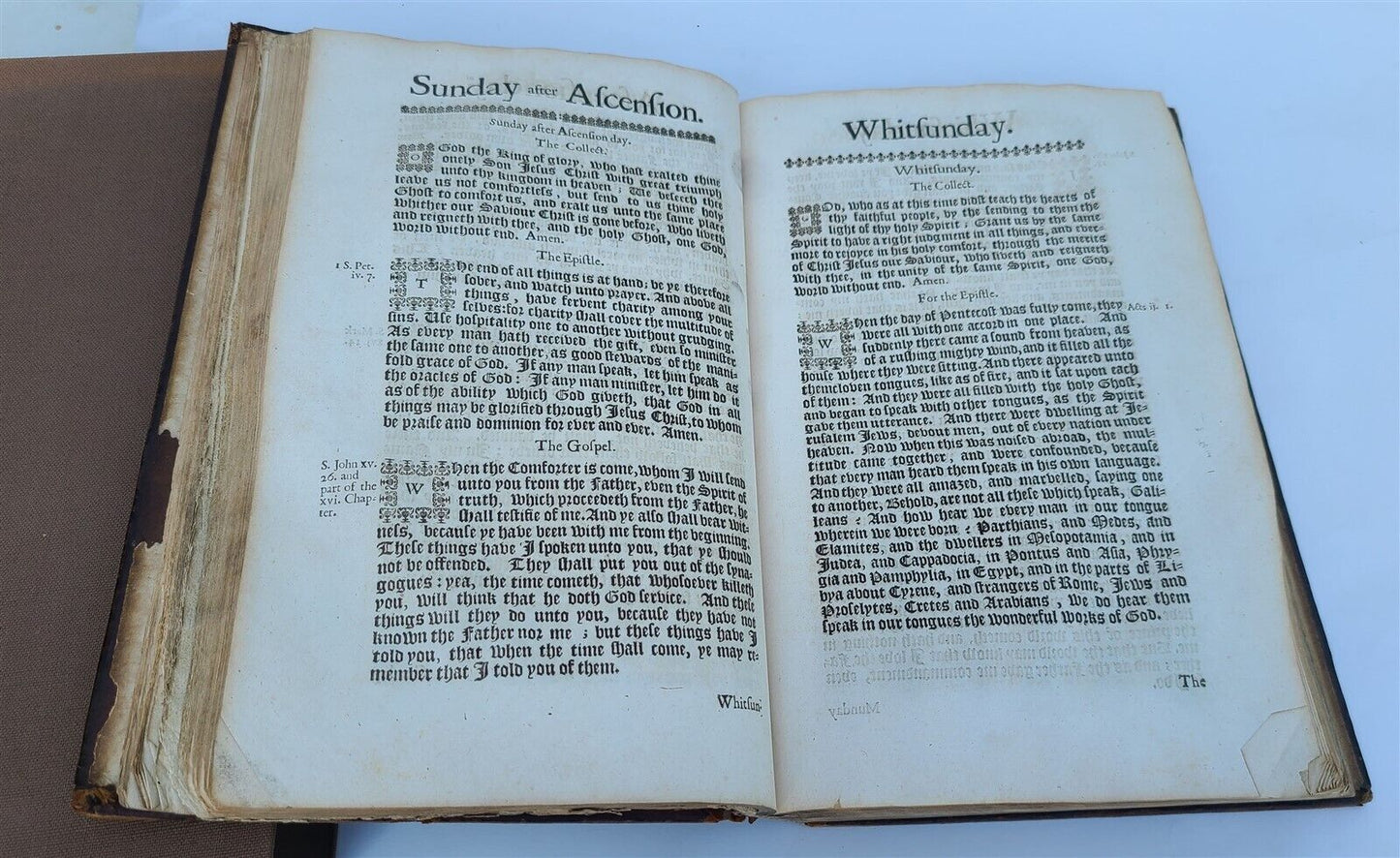 1669 BOOK of COMMON PRAYER w/ 1672 PSALTER antique FOLIO in ENGLISH rare