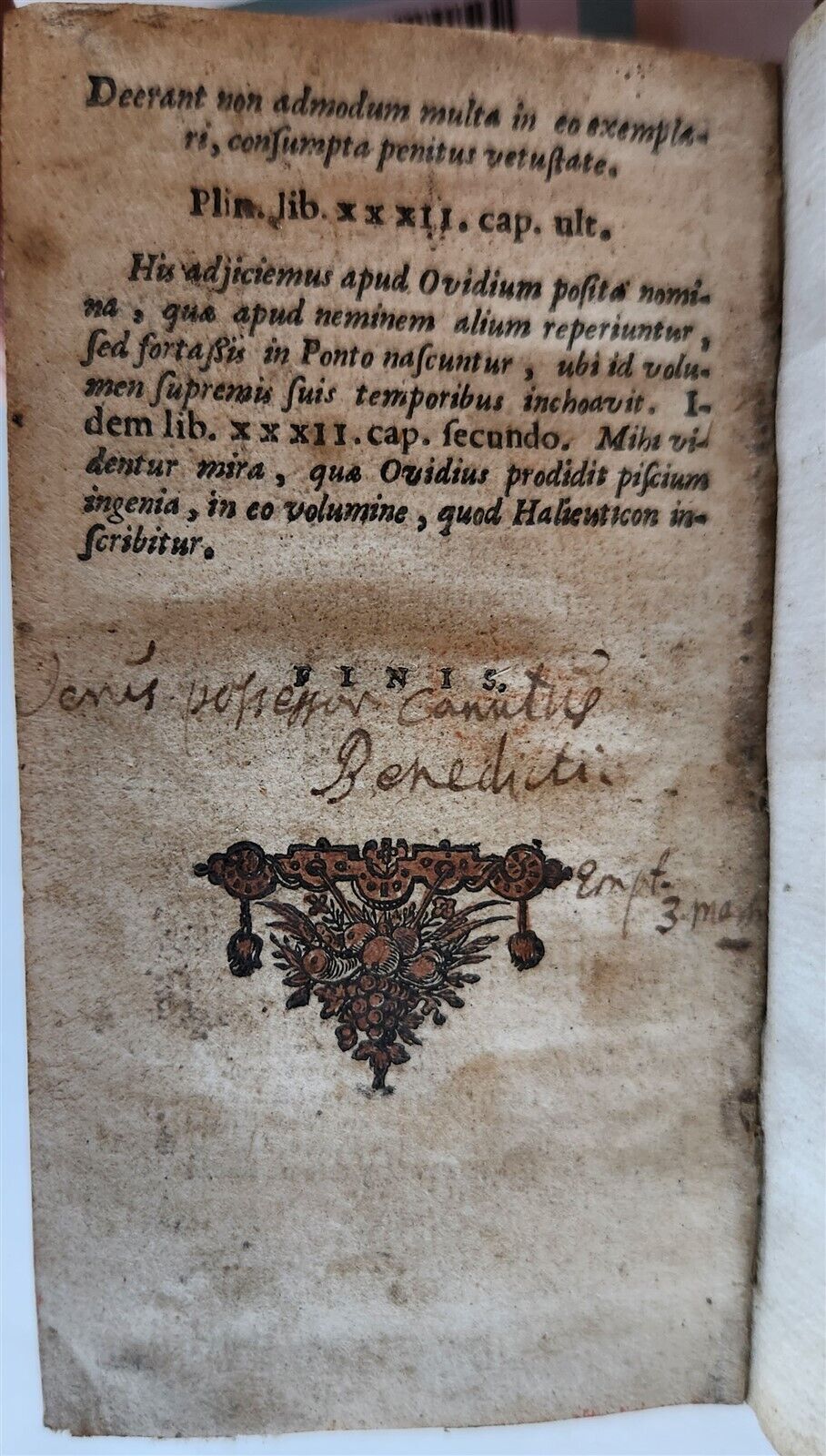 1630 PUBLII OVIDII NASONIS operum antique VELLUM BINDING