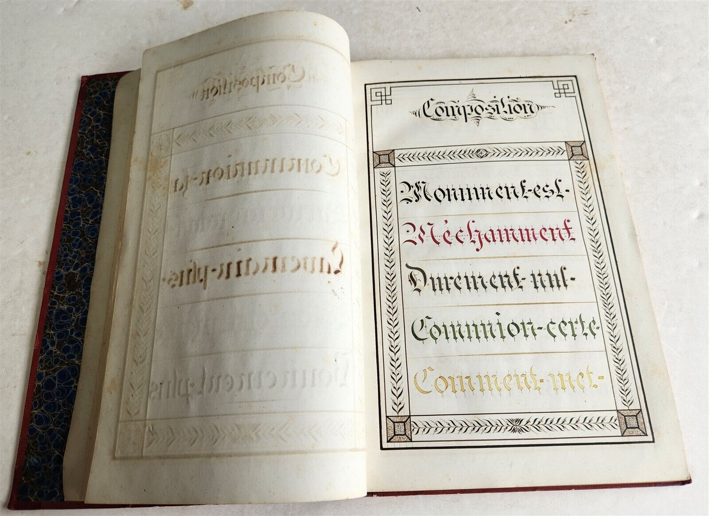 1840 MANUSCRIPT in FRENCH antique FOLIO 57 leaves