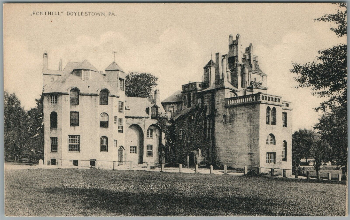 DOYLESTOWN PA FONTHILL ANTIQUE POSTCARD