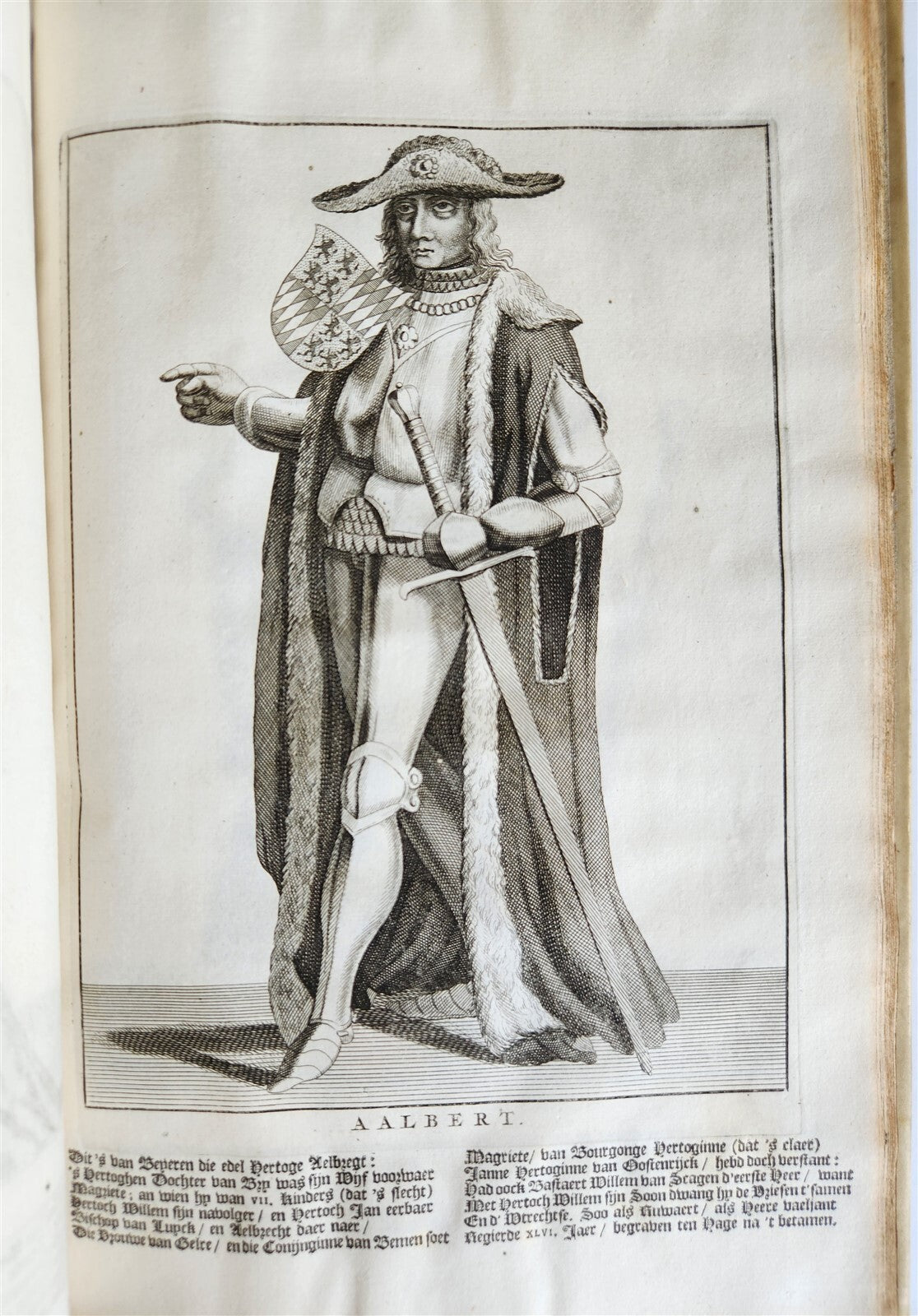 1699 CHRONICLE of COUNTS of HOLLAND antique ILLUSTRATED FOLIO vellum bound