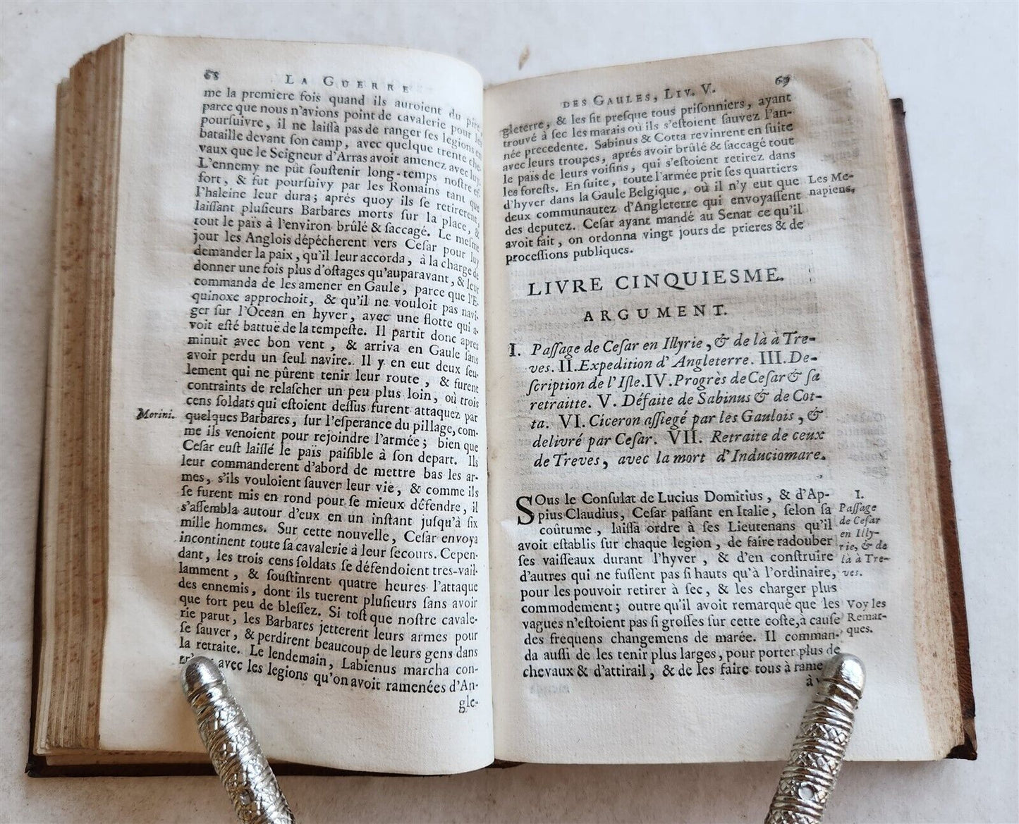 1708 JULIS CAESAR COMMENTARIES antique
