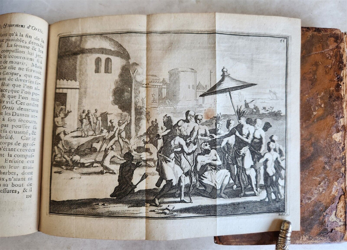 1735 HISTORY of CONQUEST of FLORIDA 2 VOLUMES antique ILLUSTRATED Americana