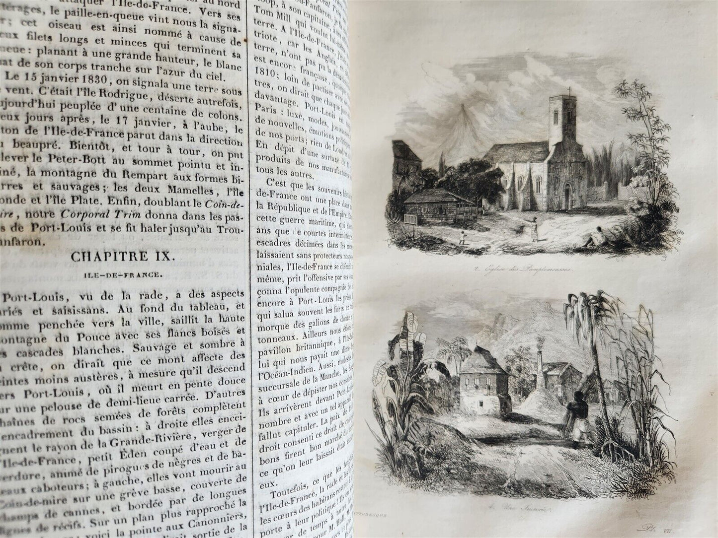 1839 VOYAGE PITTORESQUE AUTOUR du MONDE 2 VOLUMES antique ILLUSTRATED