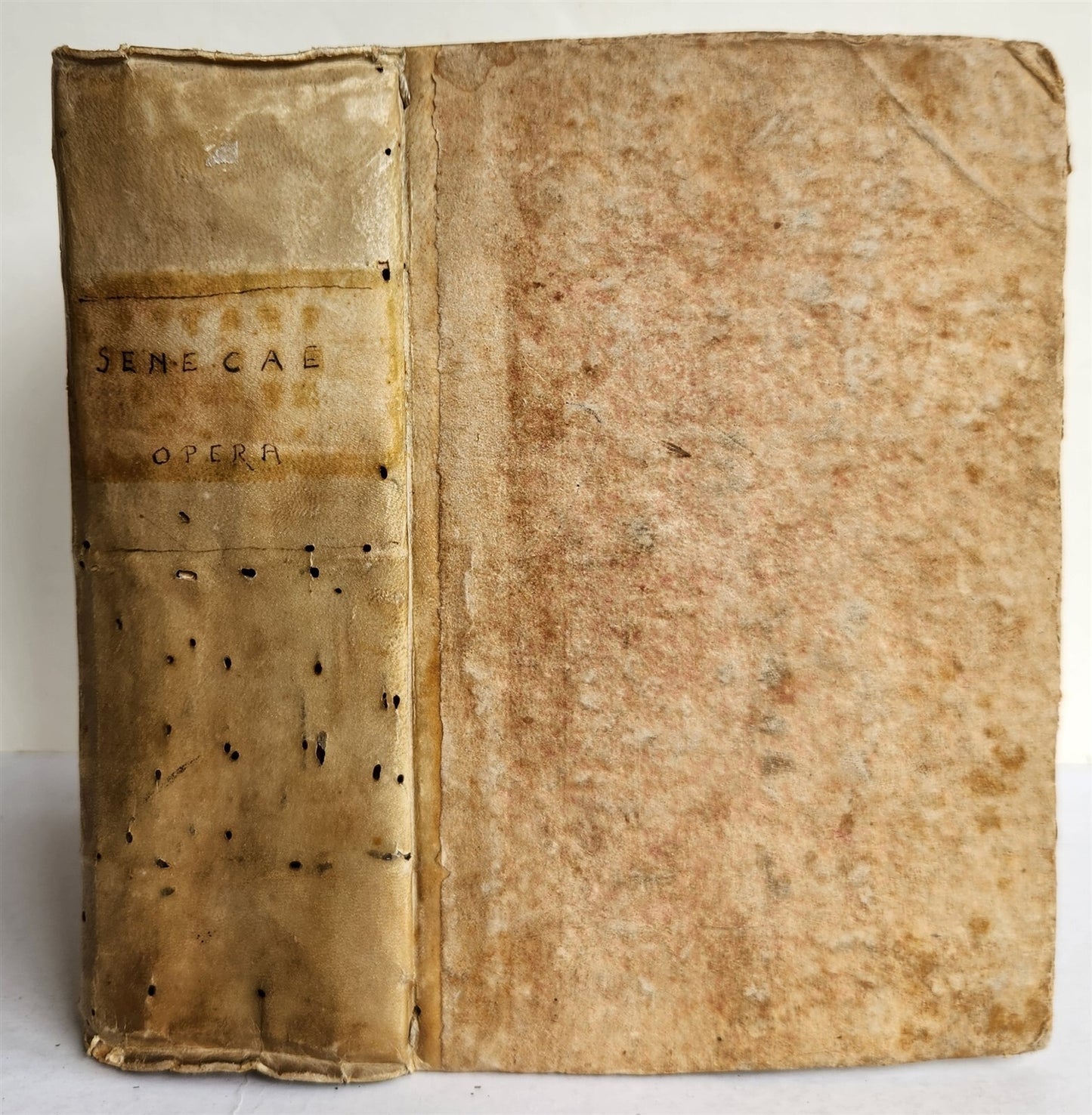 1555 SENECA OPERA antique 16th CENTURY VELLUM BINDING