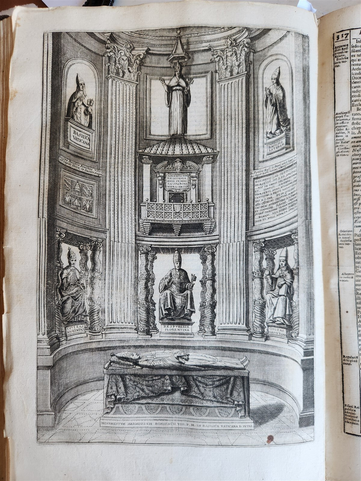 1677 LIVES of ROMAN POPES 4 FOLIO VOLUMES FULLY ILLUSTRATED antique in LATIN