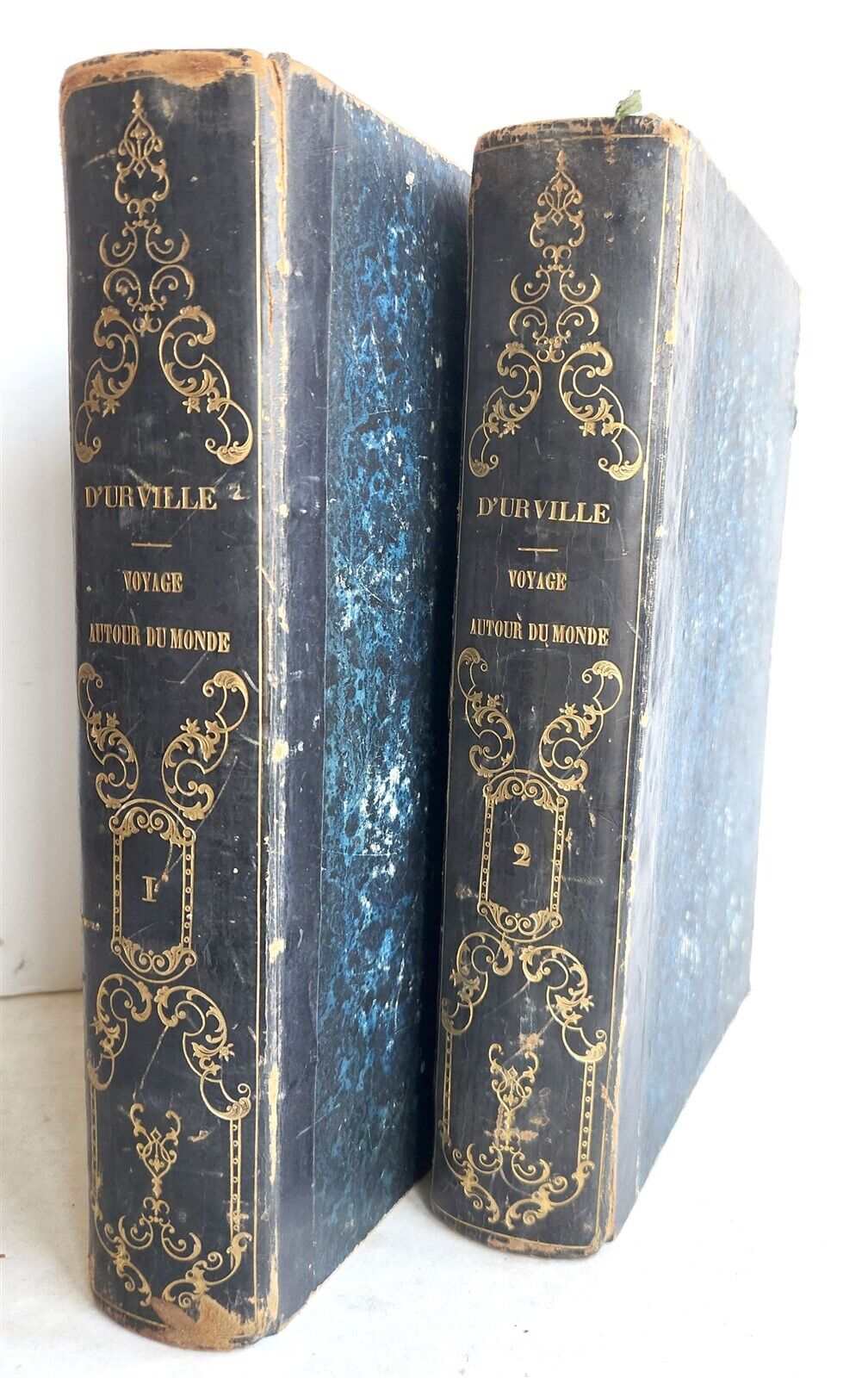 1839 VOYAGE PITTORESQUE AUTOUR du MONDE 2 VOLUMES antique ILLUSTRATED