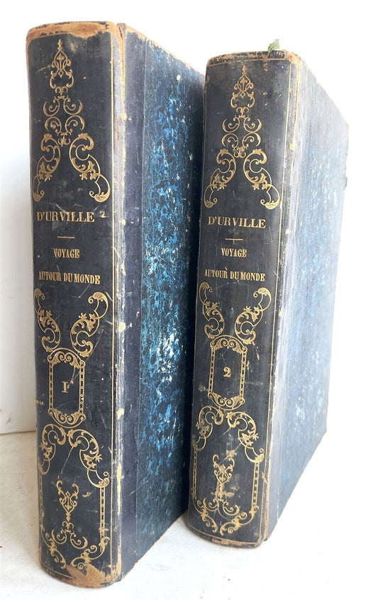 1839 VOYAGE PITTORESQUE AUTOUR du MONDE 2 VOLUMES antique ILLUSTRATED