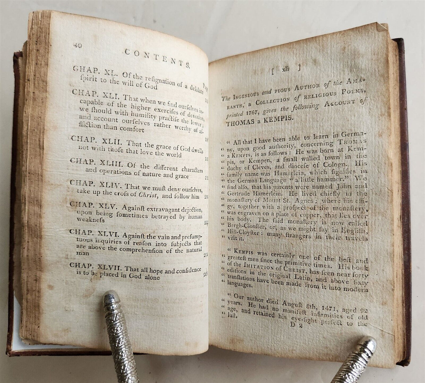 1803 IMITATION of CHRIST by THOMAS KEMPIS antique STANFORD NY AMERICANA