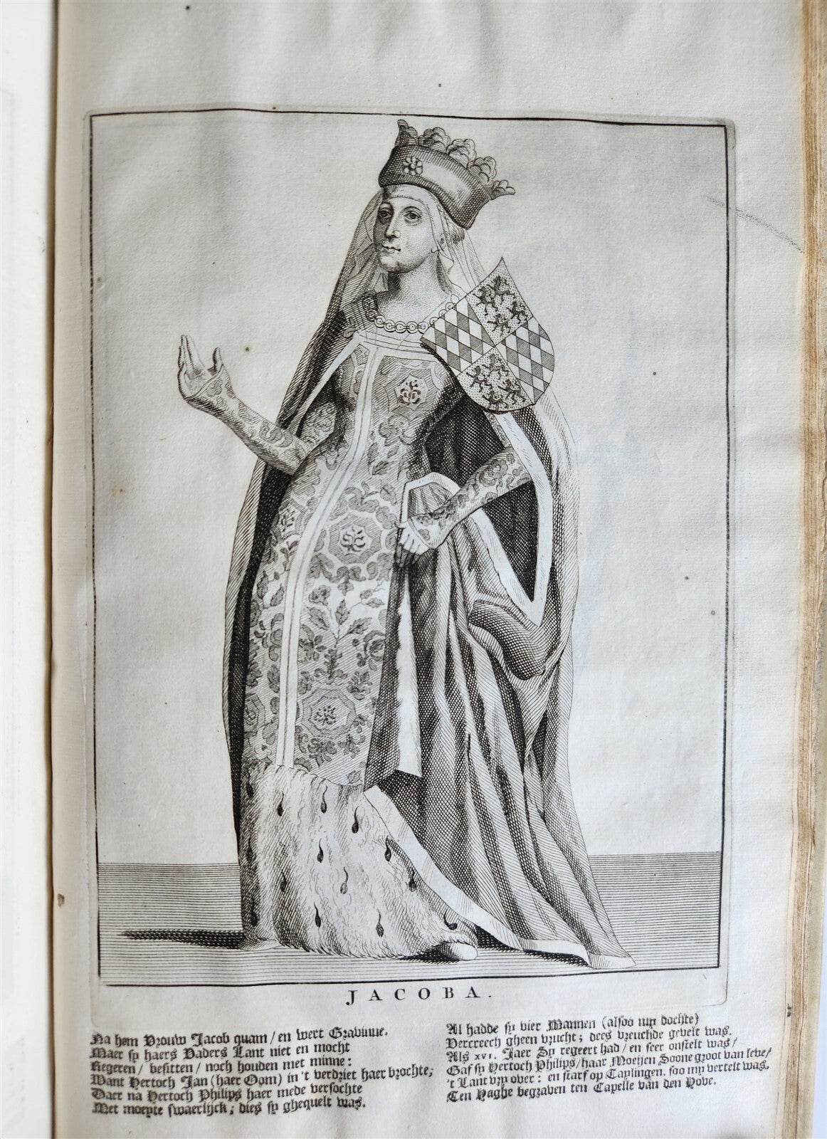 1699 CHRONICLE of COUNTS of HOLLAND antique ILLUSTRATED FOLIO vellum bound
