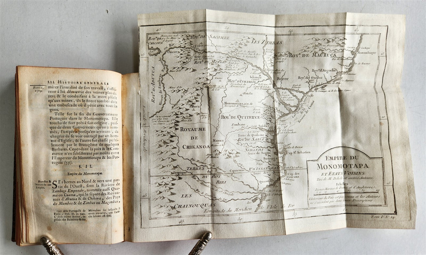 1749 HISTOIRE des VOYAGES antique vol. 18 CHINA & AFRICA illustrated MOZAMBIQUE