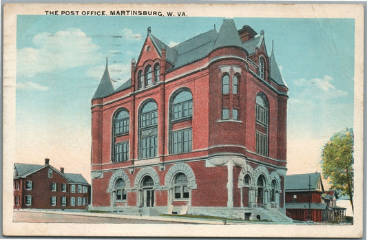 MARTINSBURG WV POST OFFICE ANTIQUE POSTCARD
