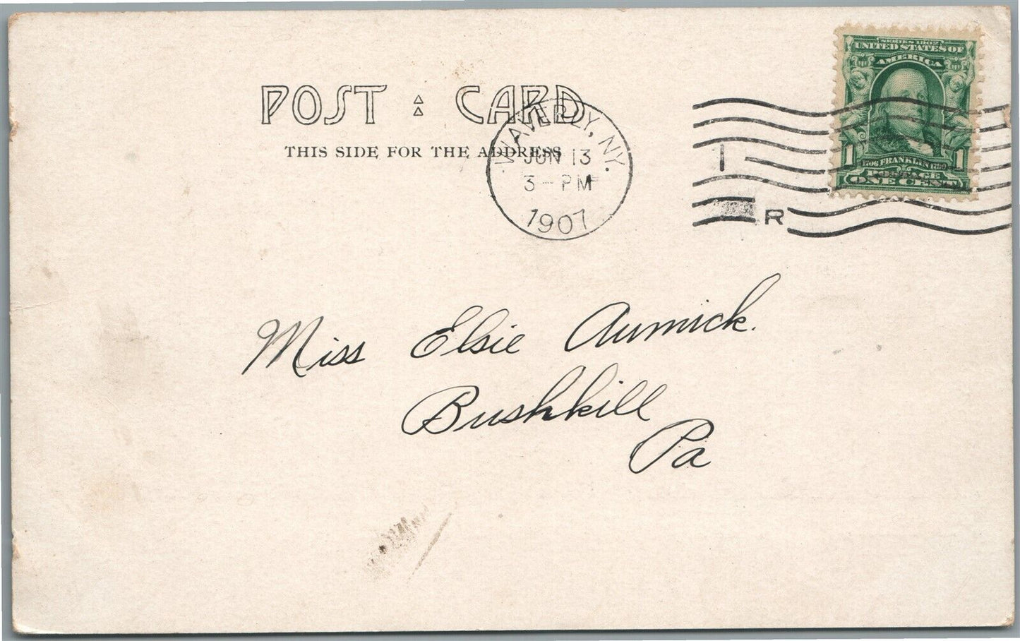 SAYRE PA RAILROAD STATION RAILWAY DEPOT ANTIQUE POSTCARD