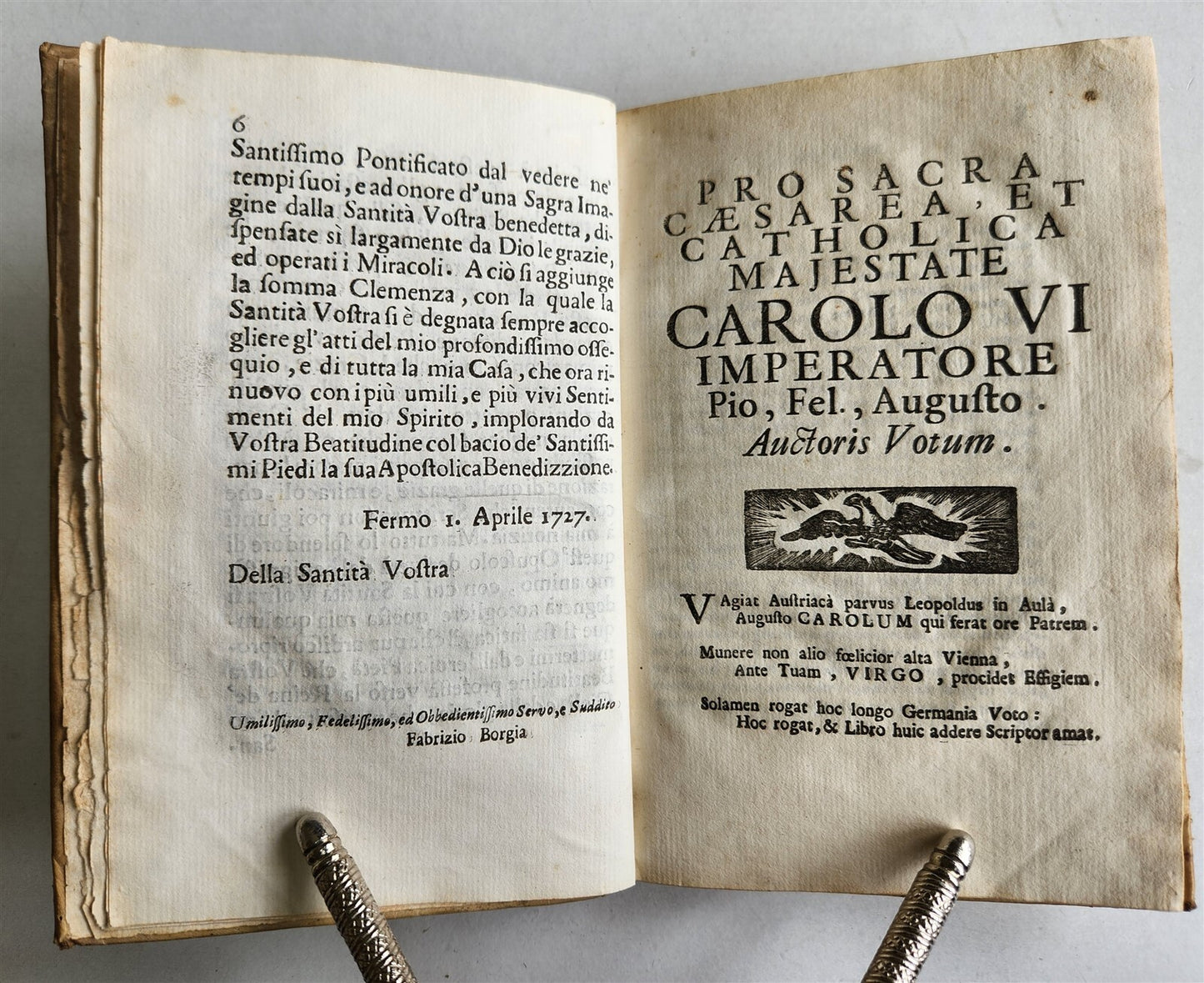 1727 GRACES & MIRACLES of GOD antique in ITALIAN vellum bound