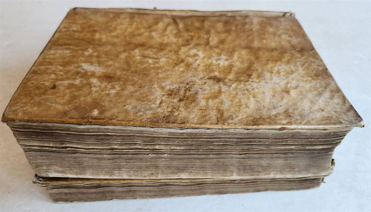 1566 LIFE of PLUTARCH 2 VOLUMES antique in ITALIAN 16th CENTURY VELLUM BOUND