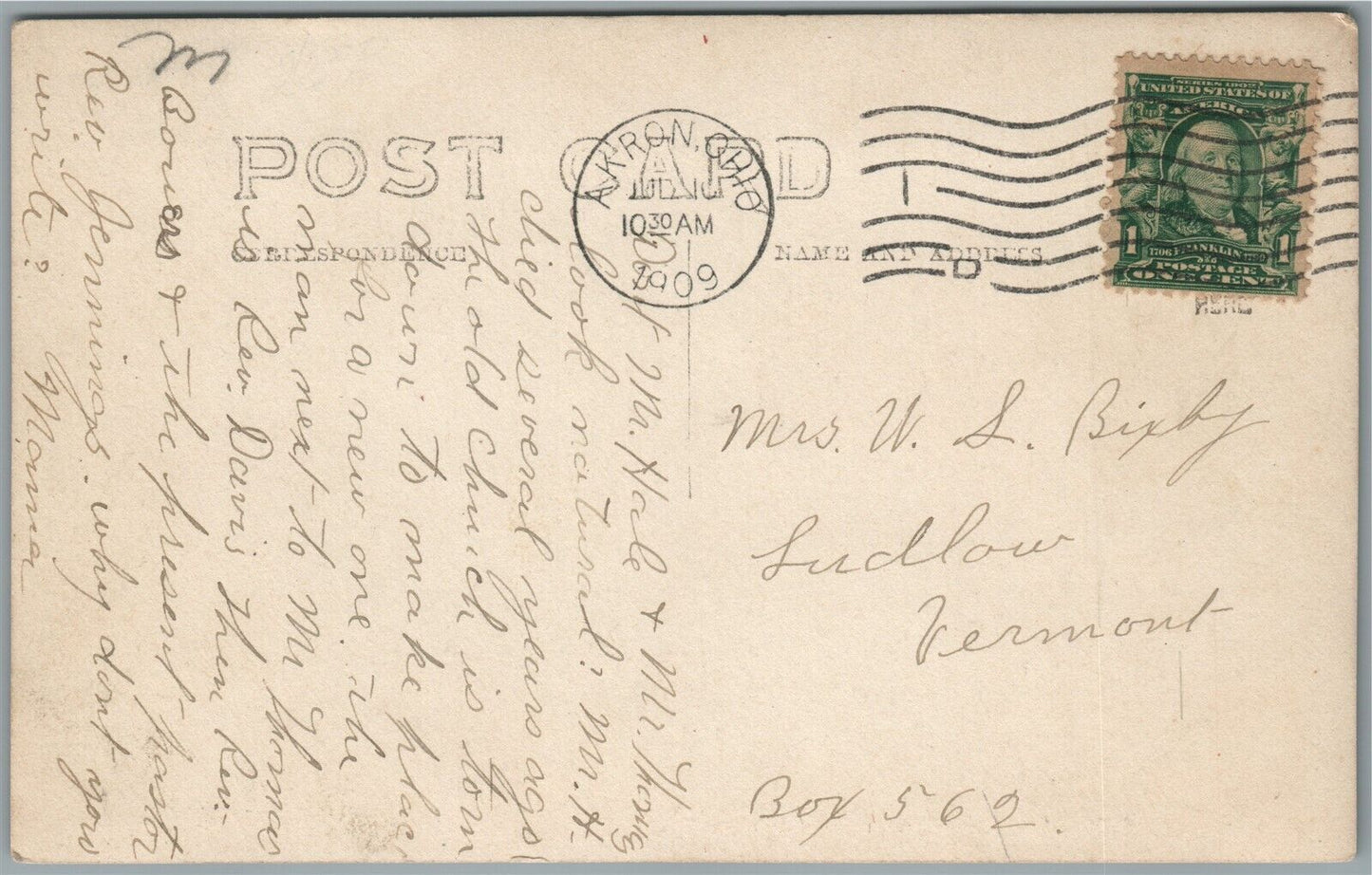 AKRON OH CHURCH LEADERS ANTIQUE REAL PHOTO POSTCARD RPPC