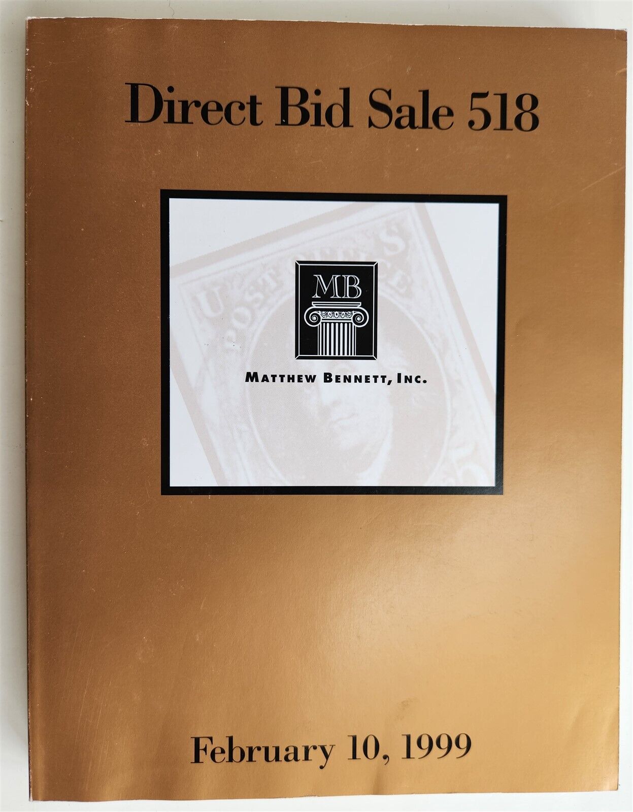 PHILATELIC STAMPS MATTHEW BENNETT AUCTION CATALOG 1999