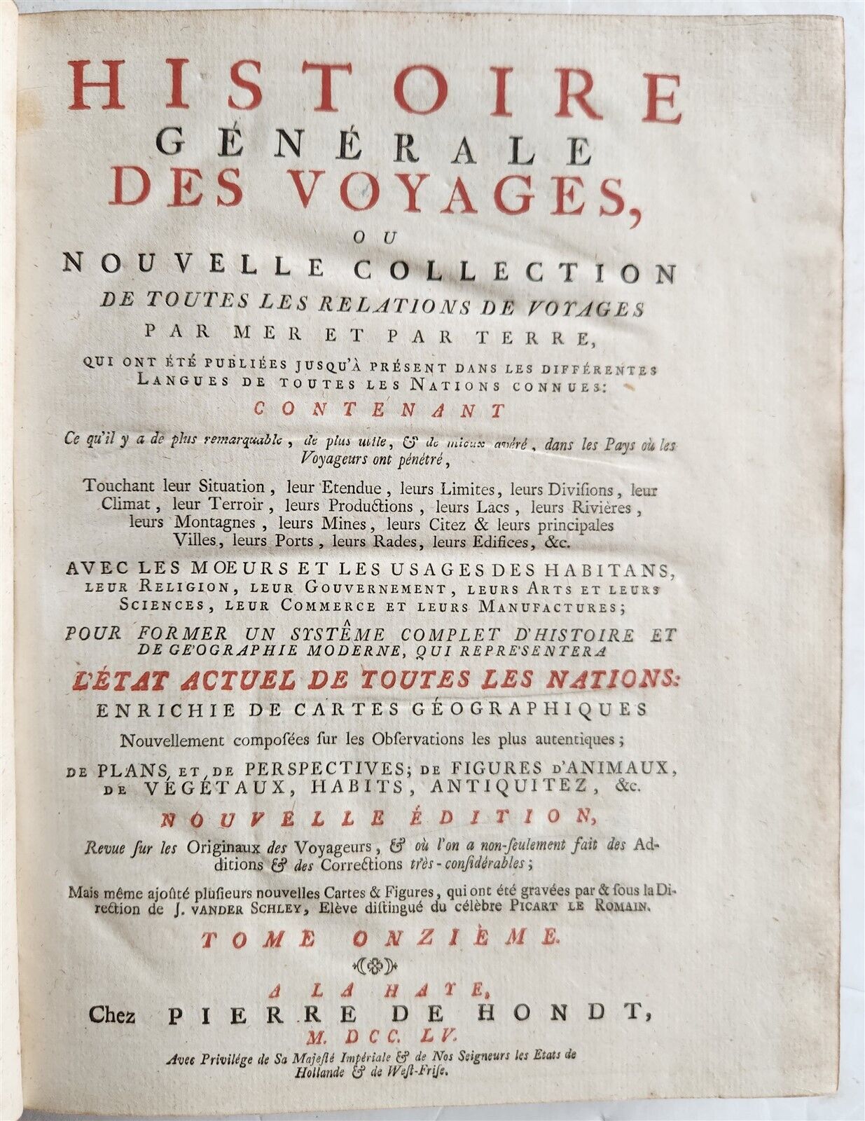 1755 TRAVELS TO EAST INDIES CEYLON antique Histoire generale des voyages ILLUSTR