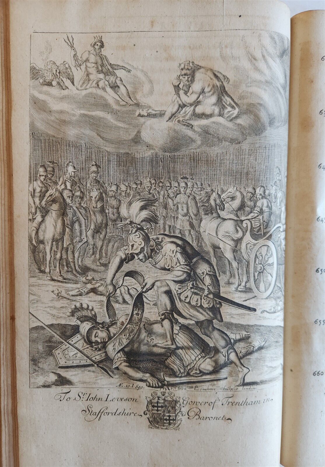 1697 WORKS of VIRGIL by DRYDEN antique ILLUSTRATED w/ 101 AMAZING PLATES