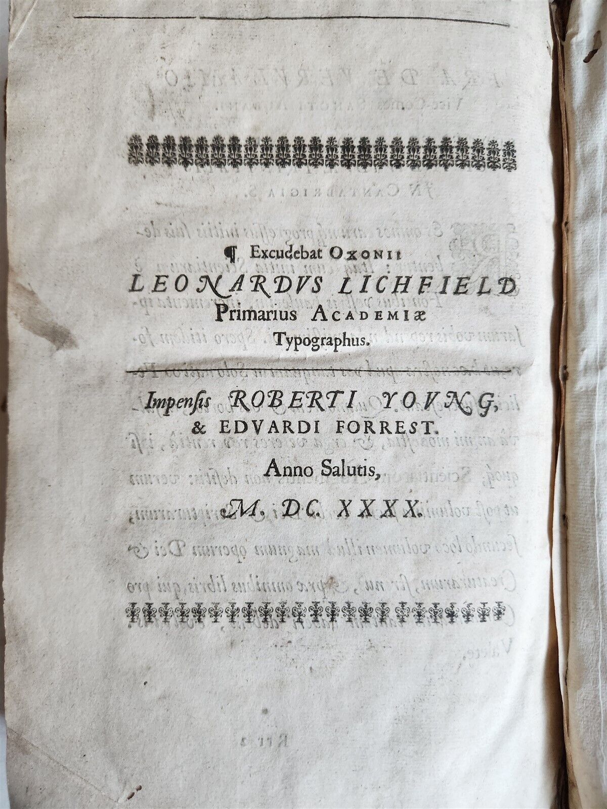 1640 FRANCIS BACON in ENGLISH antique Partitions of Sciences