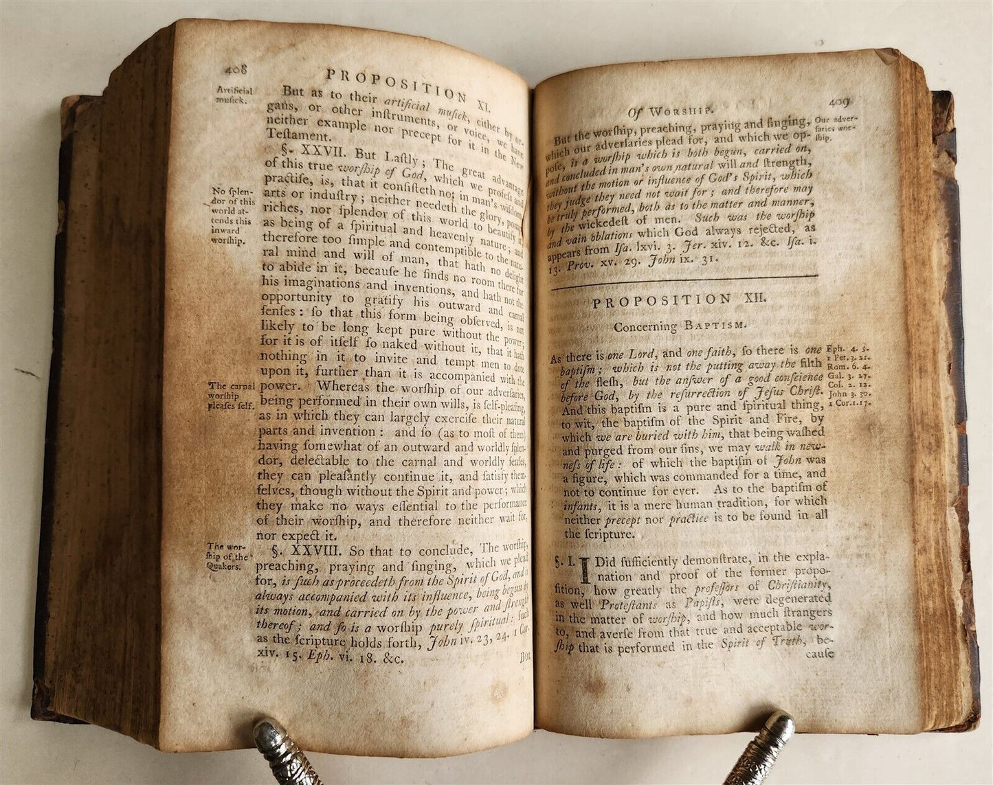 1775 QUAKERS APOLOGY FOR THE TRUE CHRISTIAN DIVINITY antique AMERICANA