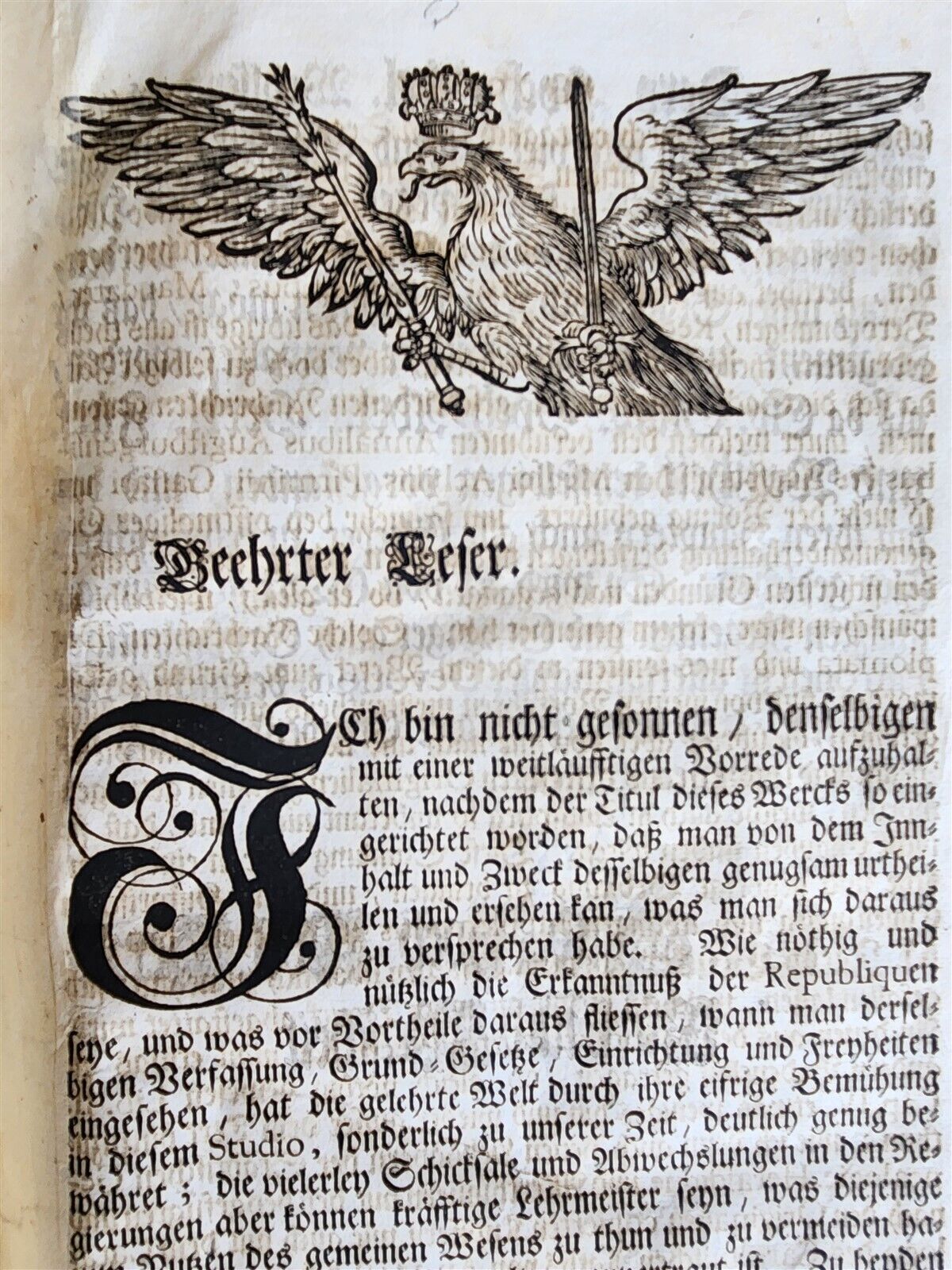 1725 HISTORY of Holy Roman Empire' CITY of AUGSBURG REGIMENT antique ILLUSTRATED