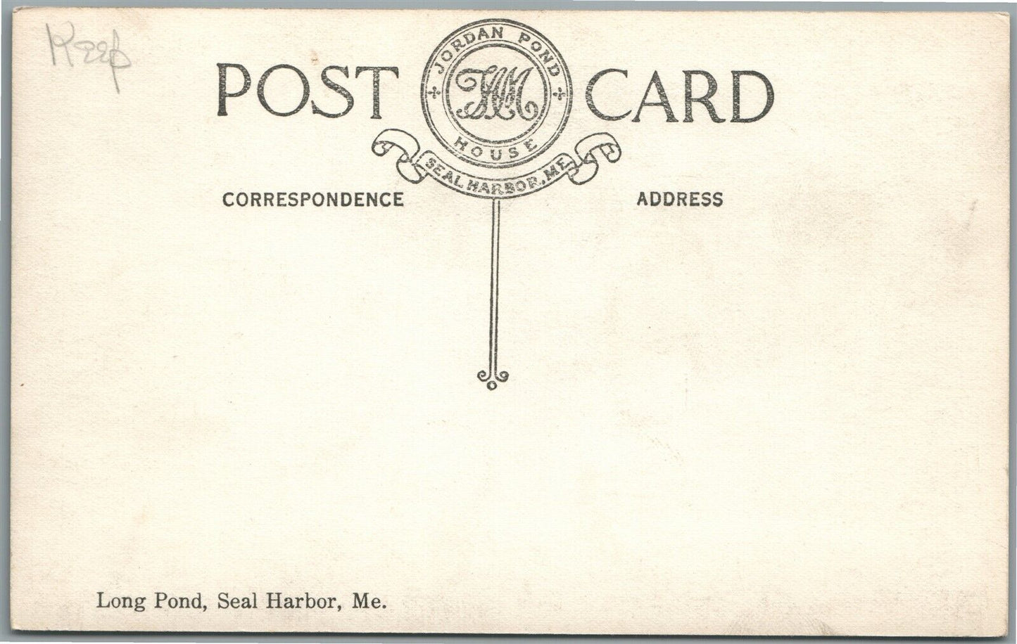 SEAL HARBOR ME LONG POND ANTIQUE REAL PHOTO POSTCARD RPPC