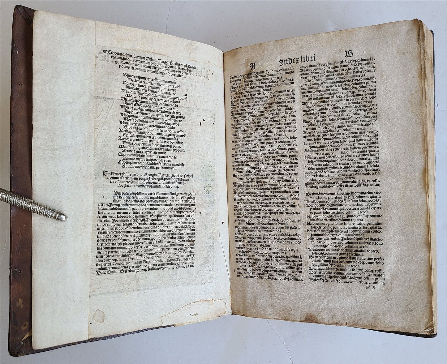 1511 POST-INCUNABULA Navicula penitentie antique ORIGINAL BINDING FIRST EDITION