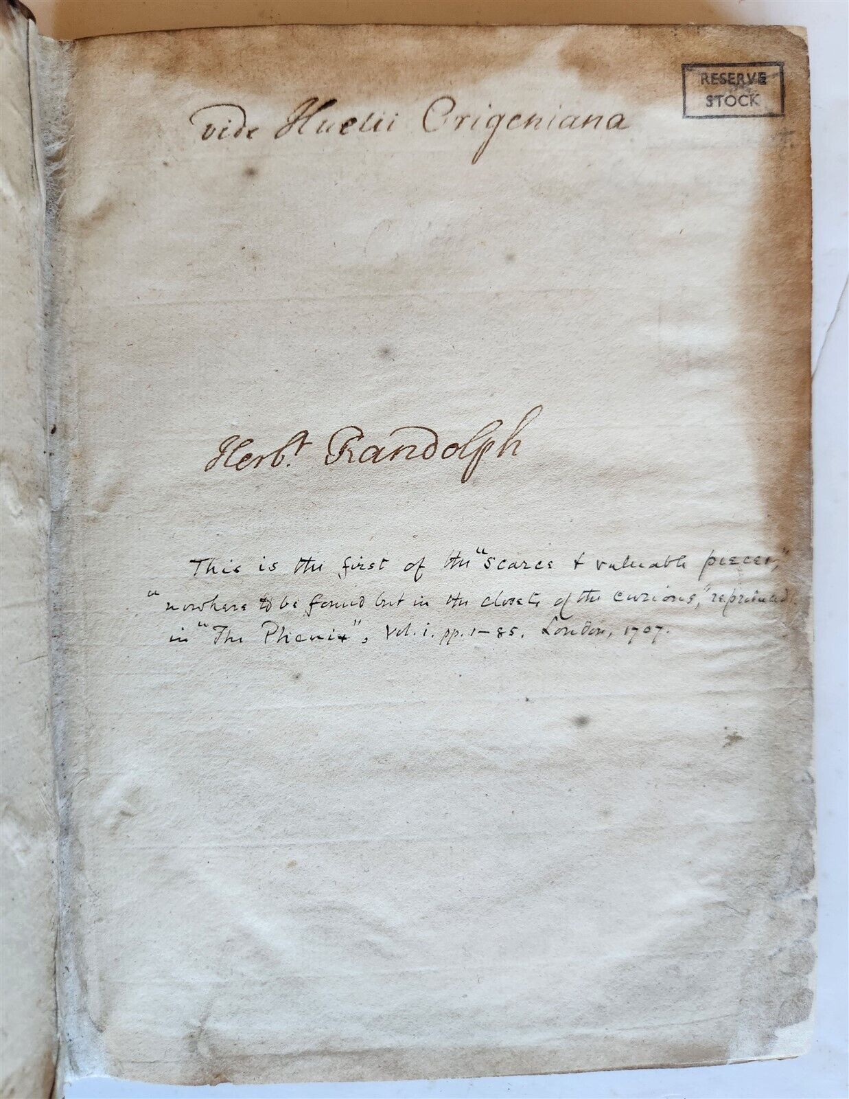 1661 LETTER of RESOLUTION CONCERNING ORIGEN & CHIEF of HIS OPINIOS antique