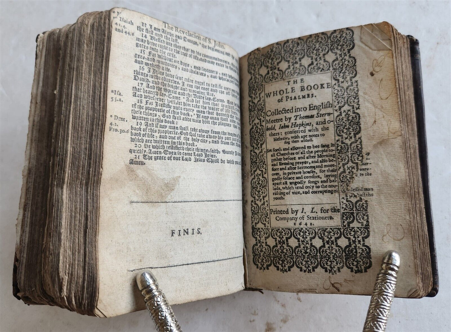 1641 BIBLE in ENGLISH antique New Testament LONDON BARKER & assigns of JOHN BILL