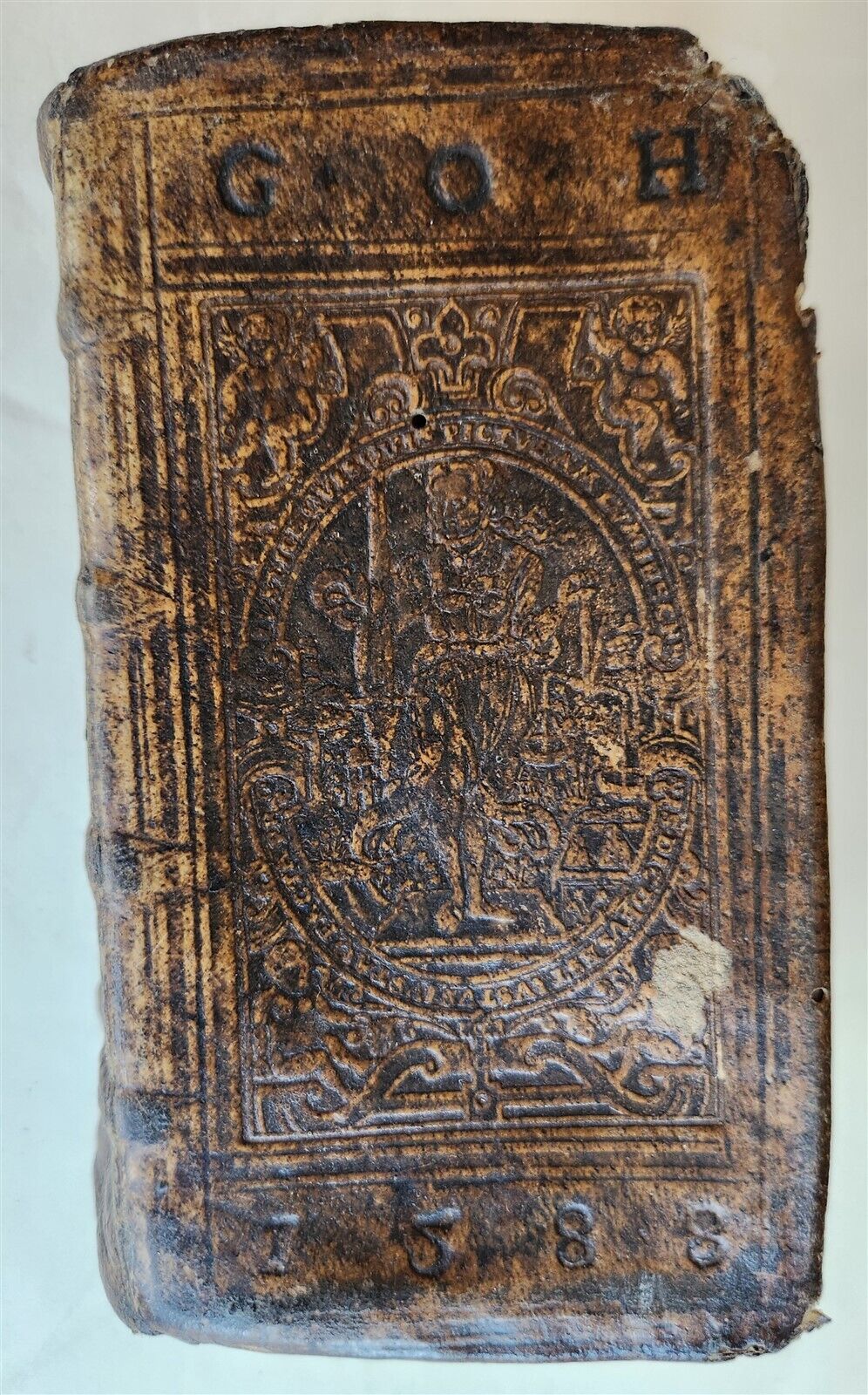 1584 CICERO Sententiae insigniores antique 16th CENTURY pigskin binding
