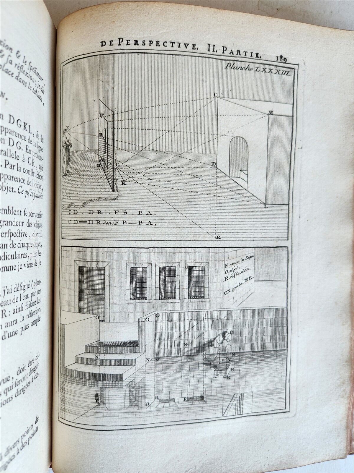 1750 TREATISE on PERPECTIVE for USE of ARTISTS antique ILLUSTRATED w/ 110 PLATES