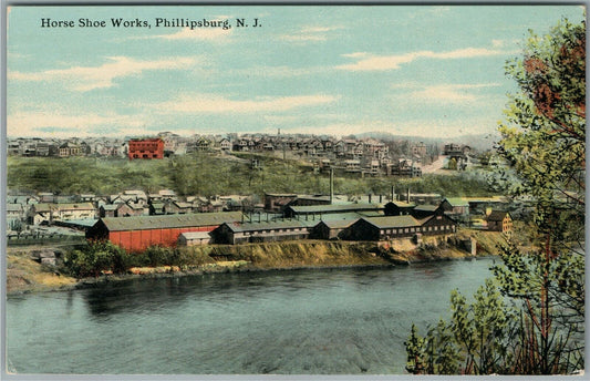 PHILLIPSBURG NJ HORSE SHOE WORKS ANTIQUE POSTCARD