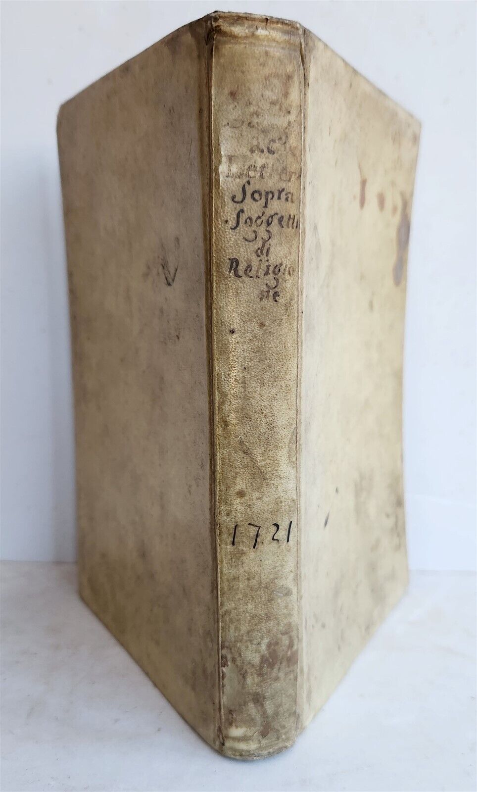 1721 LETTERE DI RELIGIONE e DI METAFISICA FRANCESCO di SALIGNAC antique VELLUM