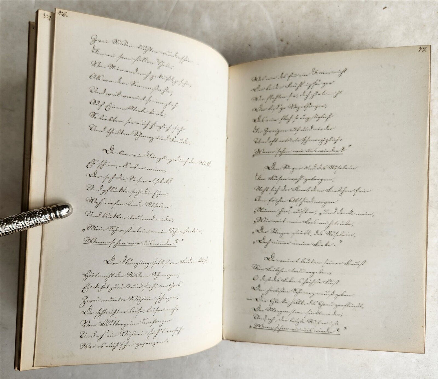 1880s ALBUM AMICORUM - MANUSCRIPT BOOK in GERMAN POETRY antique 166 pages