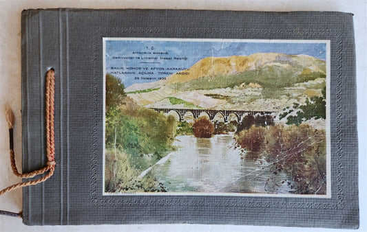 1935 TURKISH RAILWAYS MEMORIAL ALBUM antique FULLY ILLUSTRATED