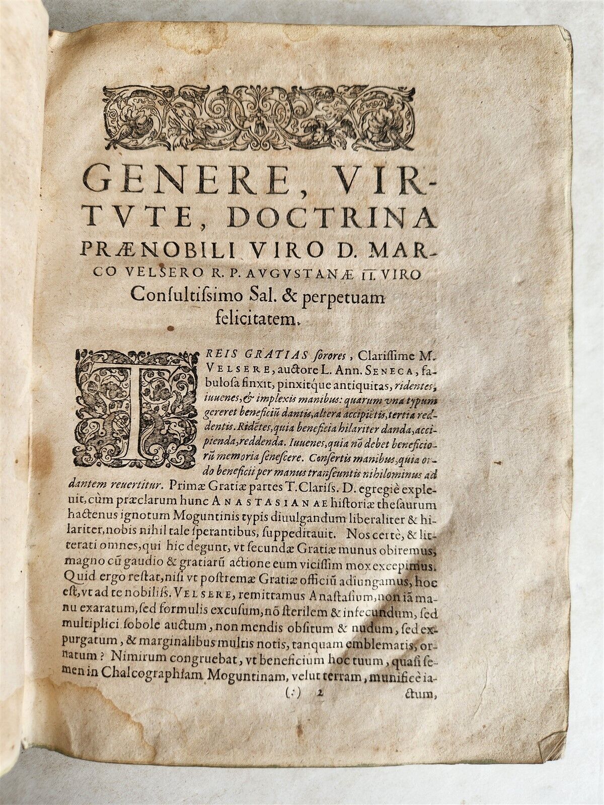 1602 HISTORY of POPES by Anastasius Bibliothecarius antique VELLUM