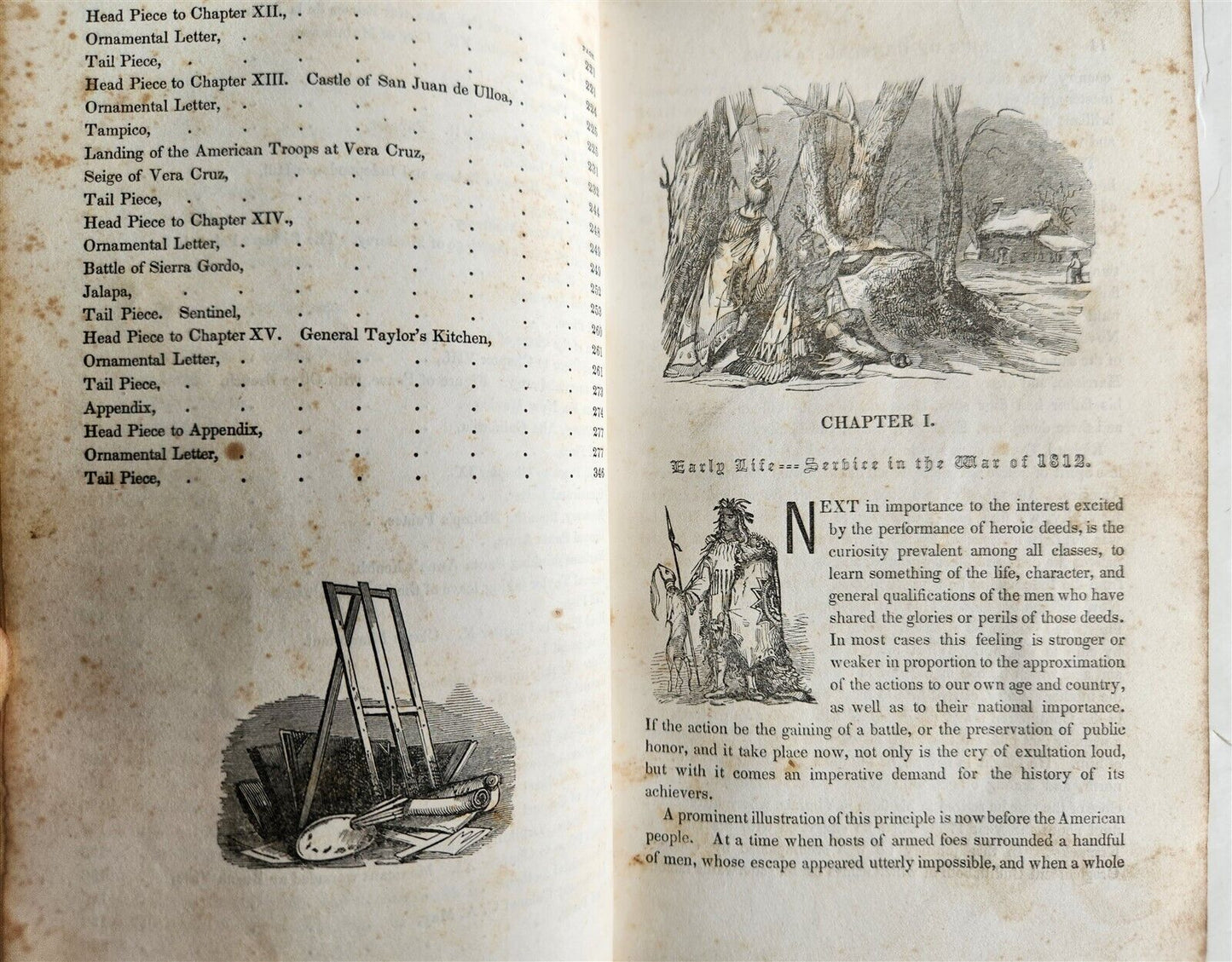 1847 LIFE of MAJOR GENERAL ZACHARY TAYLOR by JOHN FROST antique AMERICANA