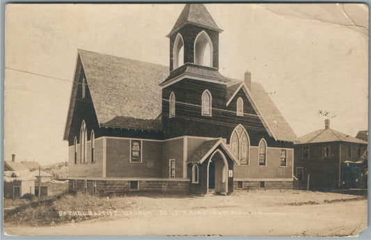 FORT FAIRFILED ME BETHEL BAPTIST CHURCH ANTIQUE REAL PHOTO POSTCARD RPPC