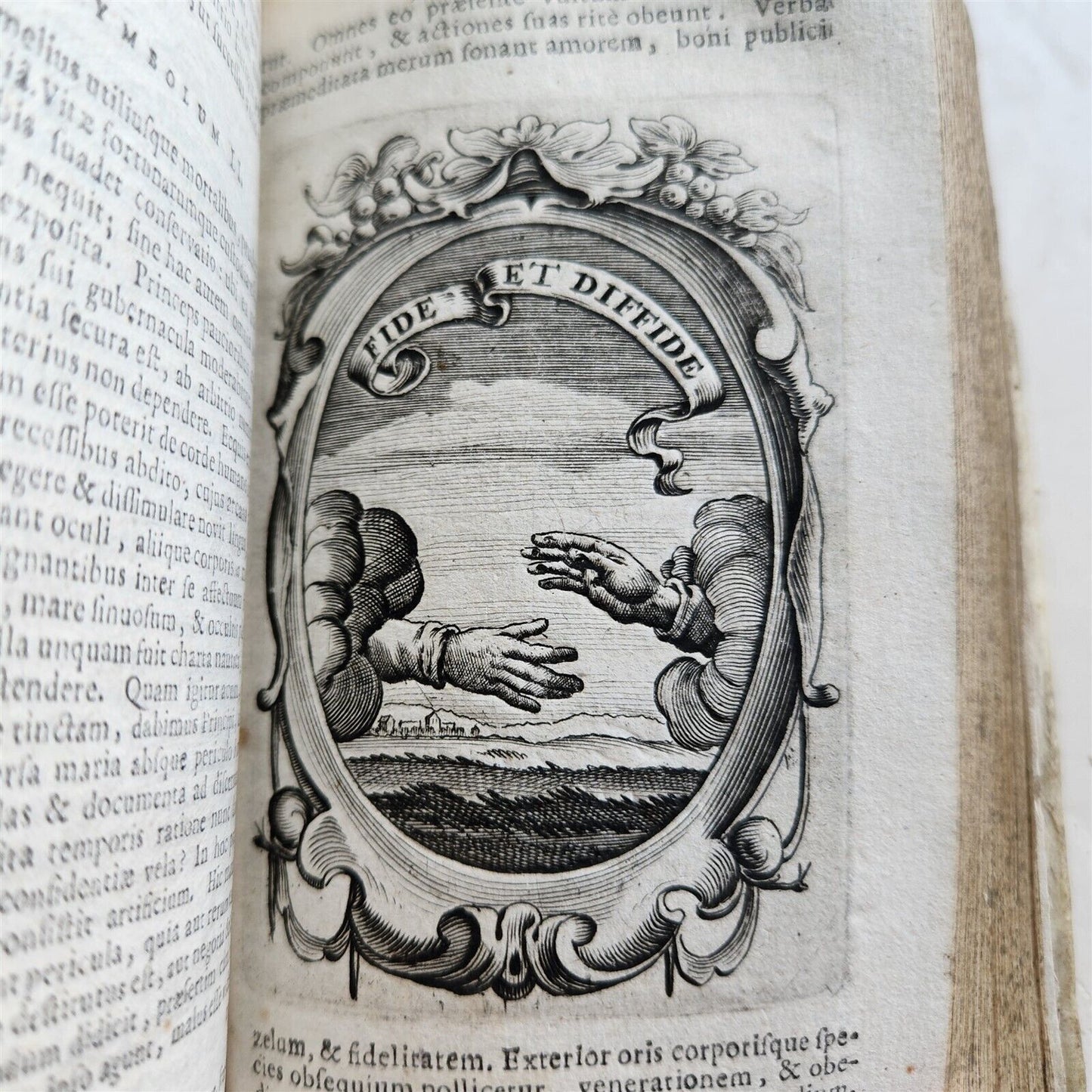 1659 EMBLEMATA by SAAVEDRA FAJARDO antique VELLUM BINDING ILLUSTRATED