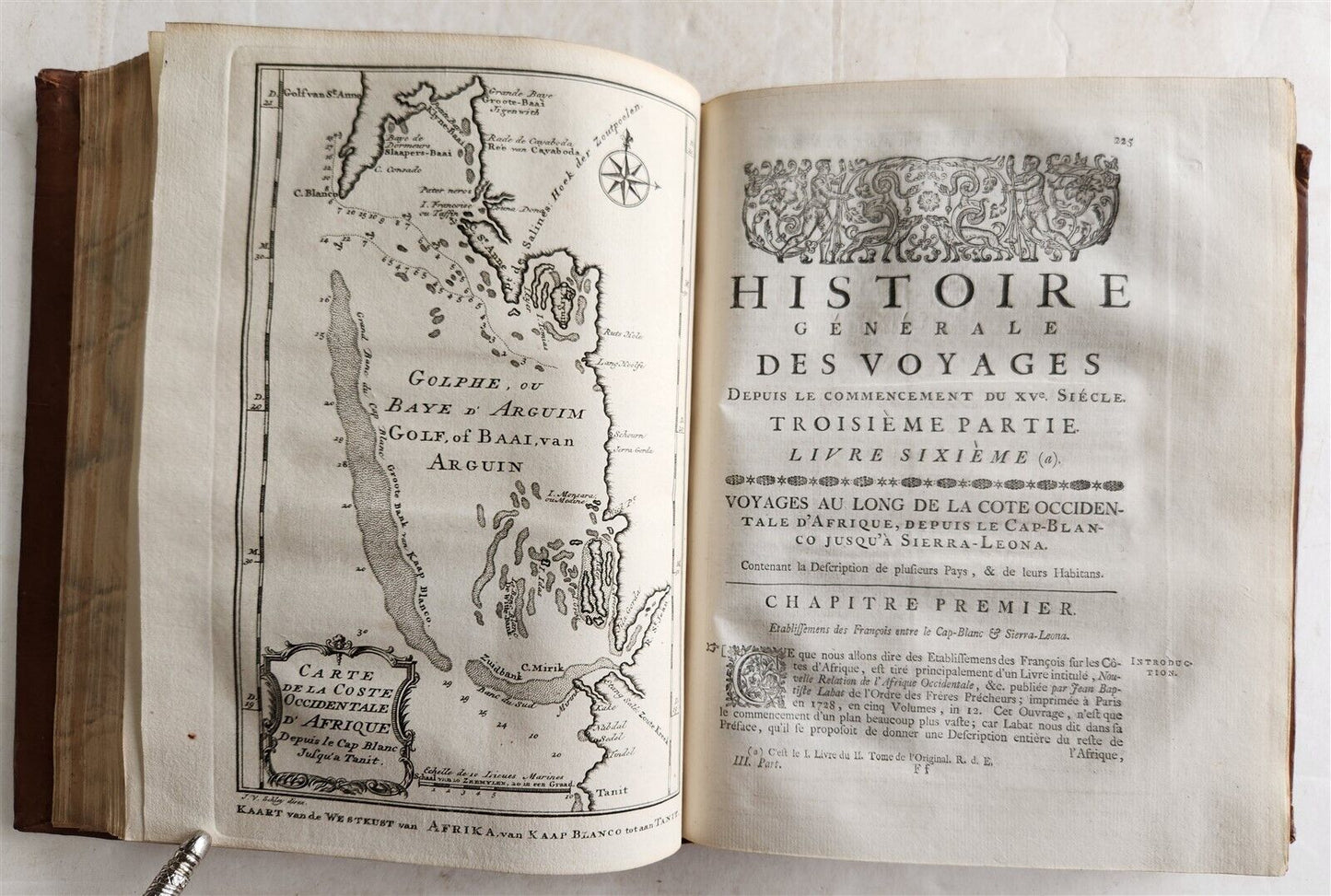 1747 TRAVELS TO AFRICA antique Histoire generale des voyages vol. 3 ILLUSTRATED