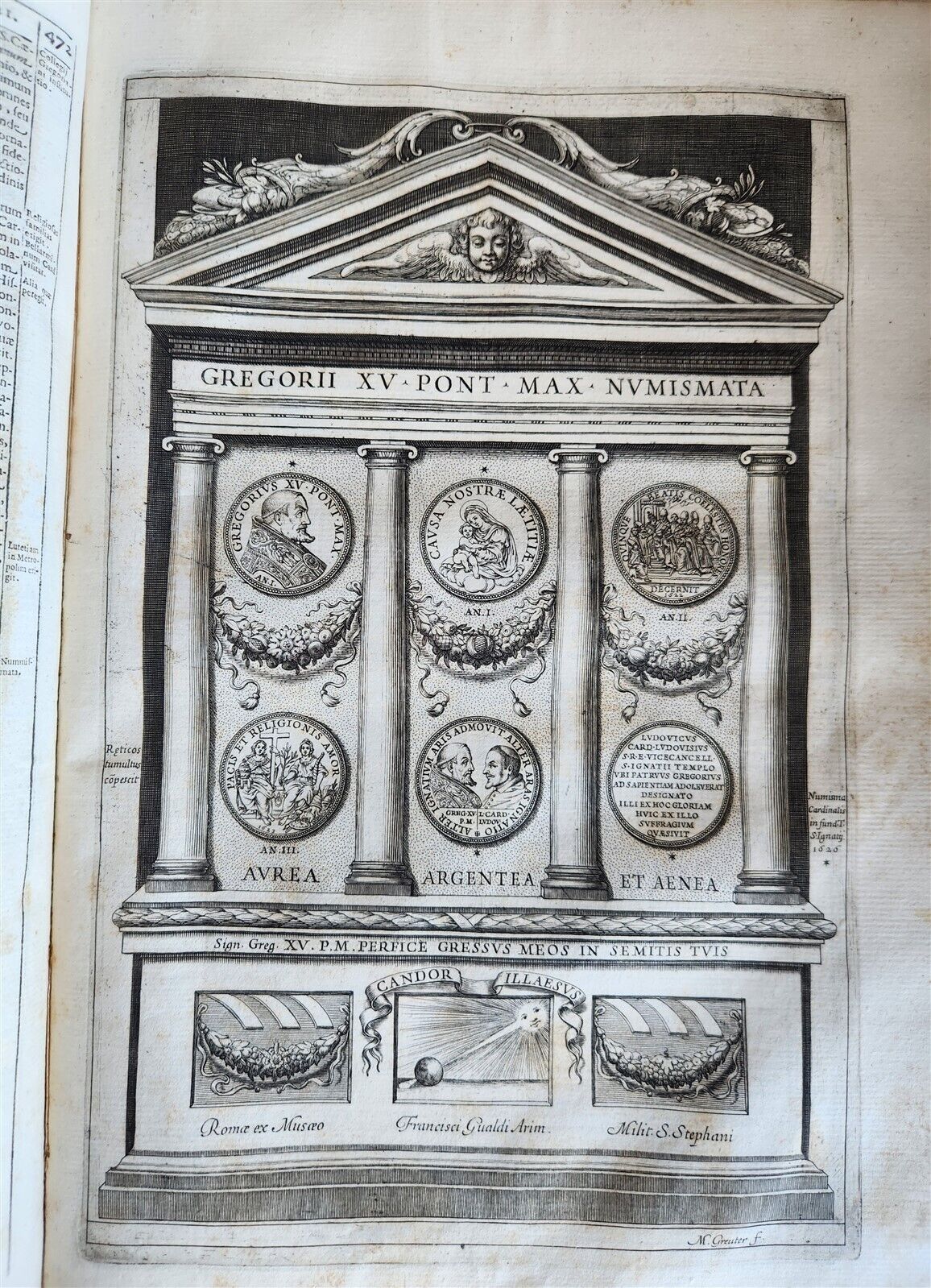 1677 LIVES of ROMAN POPES 4 FOLIO VOLUMES FULLY ILLUSTRATED antique in LATIN