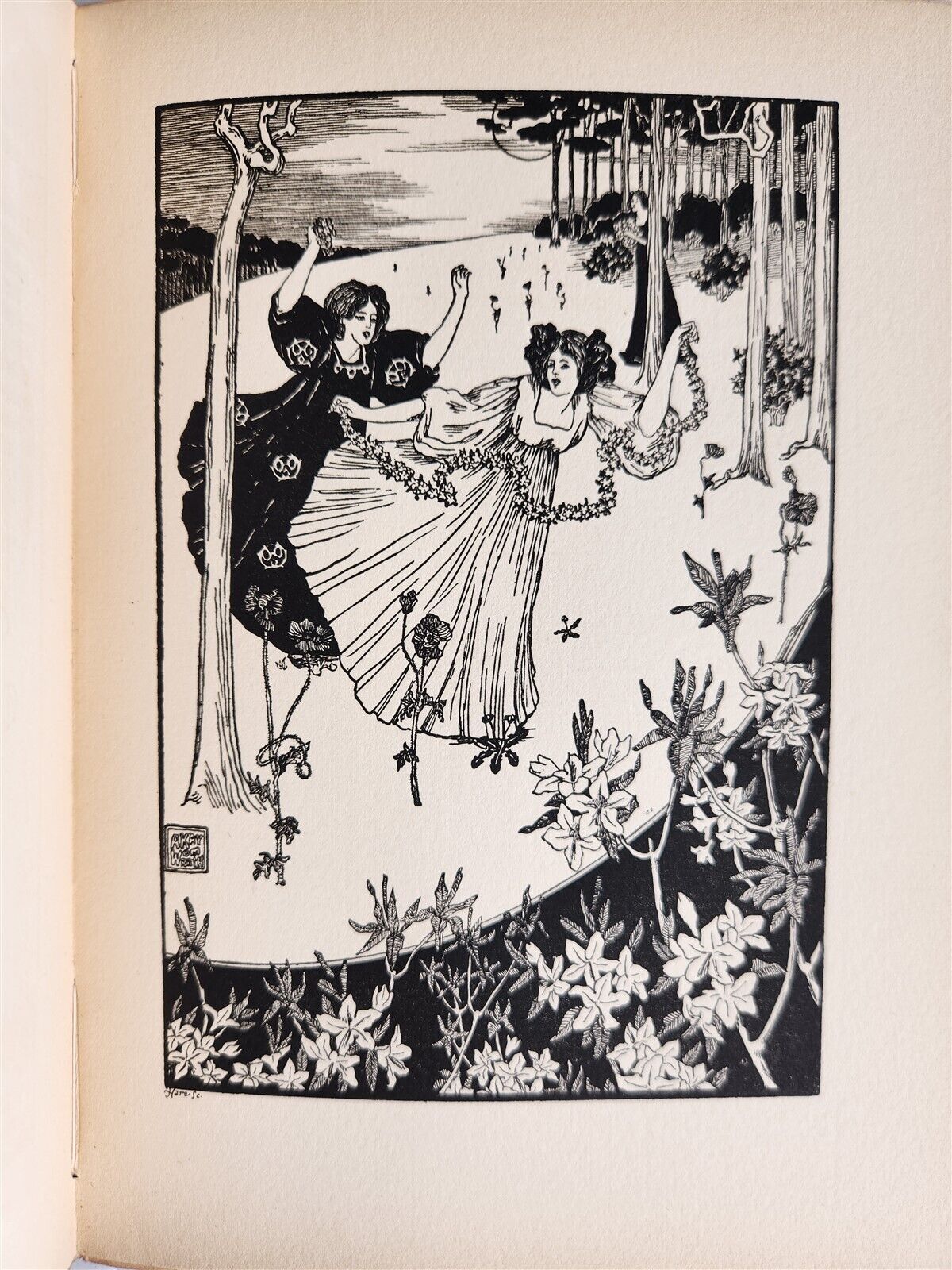 1896 EVERGREEN NORTHERN SEASONAL BOOK OF SUMMER antique ARTS & CRAFTS ILLUSTR.