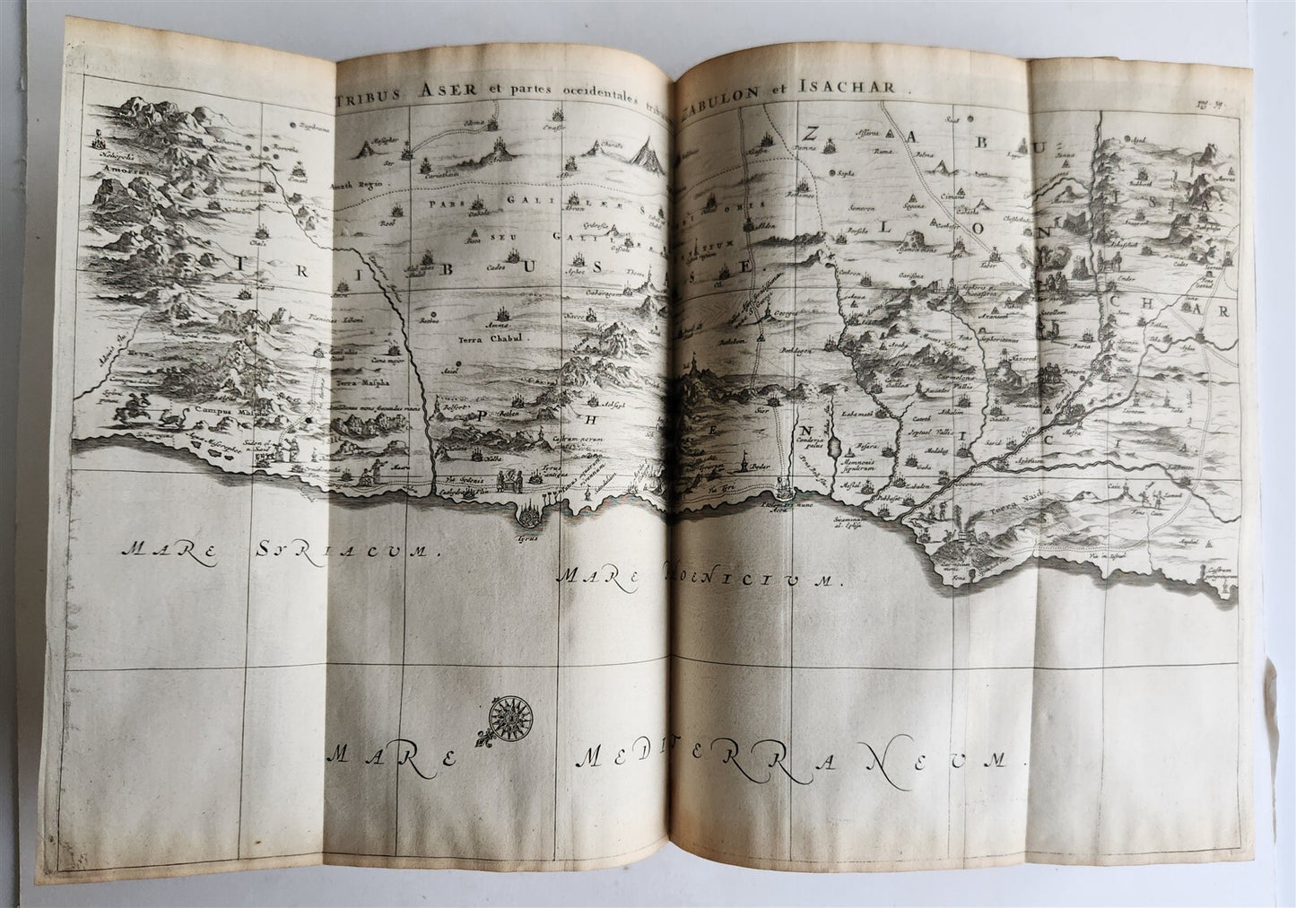 1677 TRAVELS to PALESTINE SYRIA & HOLY LAND antique FOLIO ILLUSTRATED w/ MAPS