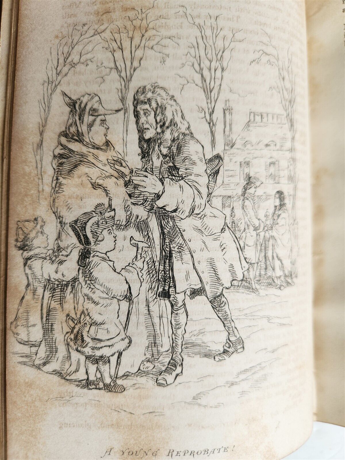 1858 THE VIRGINIANS by THACKERAY 2 VOLUMES antique Americana ILLUSTRATED