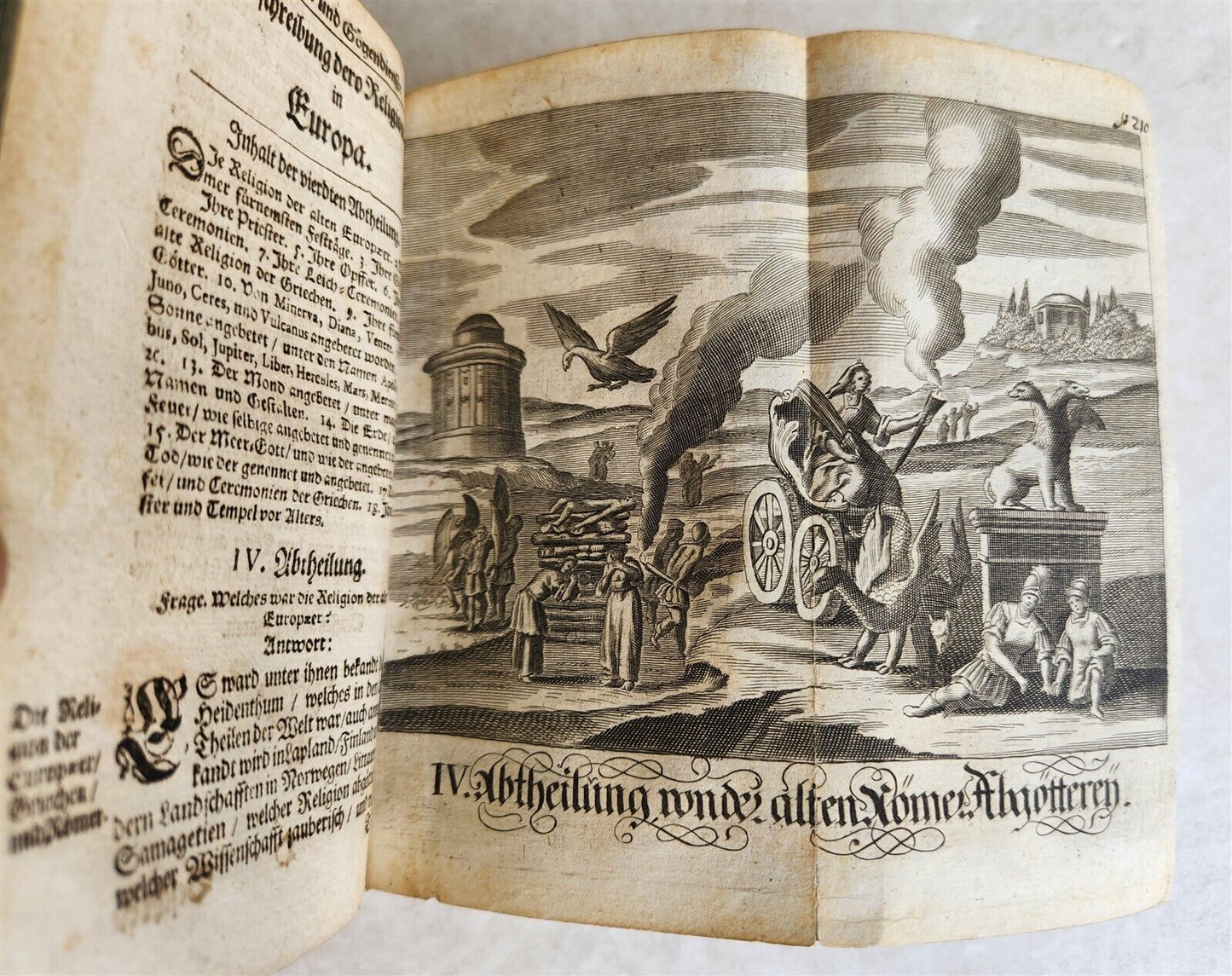 1674 WORLD'S RELIGIOUS SERVICES FULLY ILLUSTRATED antique VELLUM BINDING